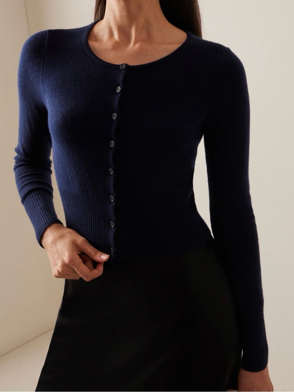 Jenni Kayne Cashmere Finley Cardigan Cropped Spring Cardigan Effortless Chic M - Picture 5 of 11